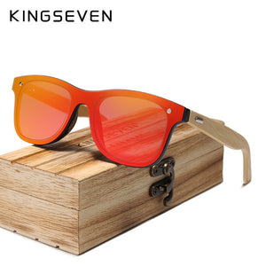 KINGSEVEN 2019 Bamboo Polarized Sunglasses Men Wooden Sun glasses Women Brand Original Wood Glasses Oculos de sol masculino