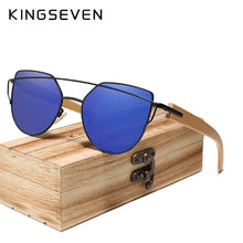 Load image into Gallery viewer, KINGSEVEN Handmade Wood Sunglasses Men Bamboo Sunglass Women Brand Design Original Wood Glasses Oculos de sol masculino