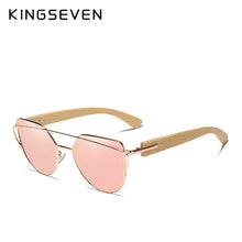 Load image into Gallery viewer, KINGSEVEN Handmade Wood Sunglasses Men Bamboo Sunglass Women Brand Design Original Wood Glasses Oculos de sol masculino