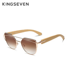 Load image into Gallery viewer, KINGSEVEN Handmade Wood Sunglasses Men Bamboo Sunglass Women Brand Design Original Wood Glasses Oculos de sol masculino