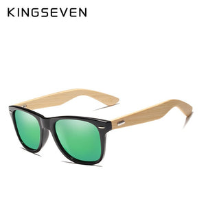 KINGSEVEN 2019 Bamboo Men Women Sunglasses Sun Glasses Polarized Retro Vintage Wood Lens Wooden Frame Handmade