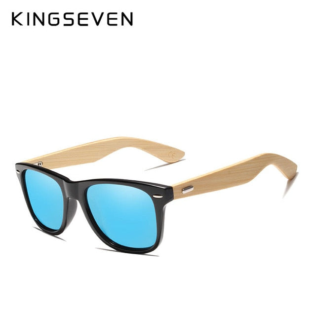 KINGSEVEN 2019 Bamboo Men Women Sunglasses Sun Glasses Polarized Retro Vintage Wood Lens Wooden Frame Handmade