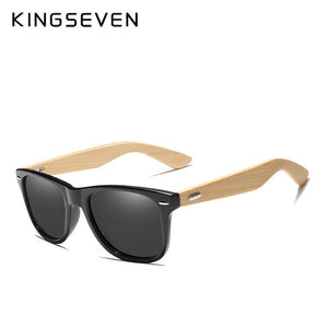 KINGSEVEN 2019 Bamboo Men Women Sunglasses Sun Glasses Polarized Retro Vintage Wood Lens Wooden Frame Handmade