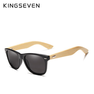 KINGSEVEN 2019 Bamboo Men Women Sunglasses Sun Glasses Polarized Retro Vintage Wood Lens Wooden Frame Handmade