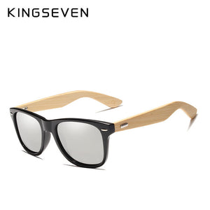 KINGSEVEN 2019 Bamboo Men Women Sunglasses Sun Glasses Polarized Retro Vintage Wood Lens Wooden Frame Handmade