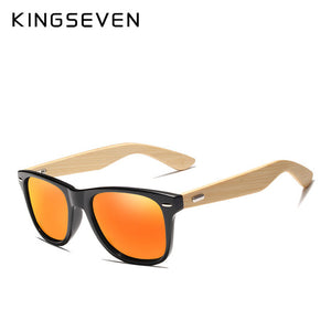 KINGSEVEN 2019 Bamboo Men Women Sunglasses Sun Glasses Polarized Retro Vintage Wood Lens Wooden Frame Handmade