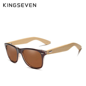 KINGSEVEN 2019 Bamboo Men Women Sunglasses Sun Glasses Polarized Retro Vintage Wood Lens Wooden Frame Handmade