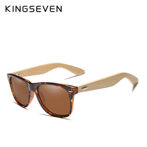 KINGSEVEN 2019 Bamboo Men Women Sunglasses Sun Glasses Polarized Retro Vintage Wood Lens Wooden Frame Handmade