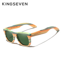 Load image into Gallery viewer, KINGSEVEN 2020 Retro Bamboo Sunglasses Men Women Polarized Mirror UV400 Sun Glasses Full Frame Wood Shades Goggles Handmade