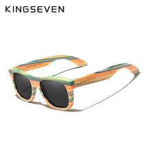 Load image into Gallery viewer, KINGSEVEN 2020 Retro Bamboo Sunglasses Men Women Polarized Mirror UV400 Sun Glasses Full Frame Wood Shades Goggles Handmade